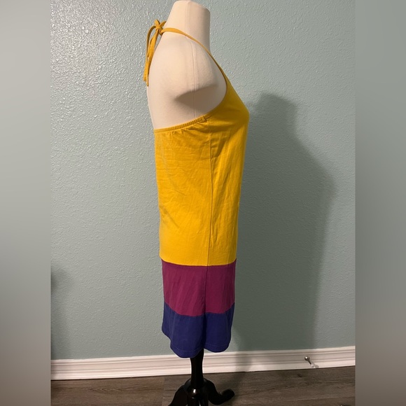 Reserved Color Block Halter Mini Dress - Picture 5 of 5